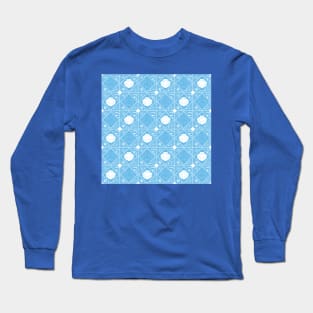 Light Blue Shell Mosaic Long Sleeve T-Shirt